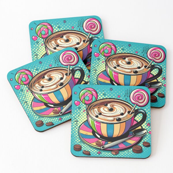 Item preview, Sweet Pop Art Brew: Colorful Delight designed and sold by StickerStudio27.