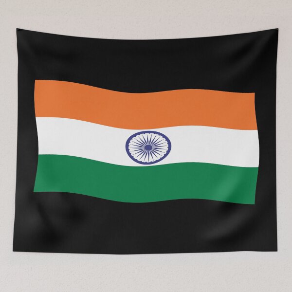 Item preview, India Flag Waving Patriotic Indian Flags designed and sold by Maljonic.