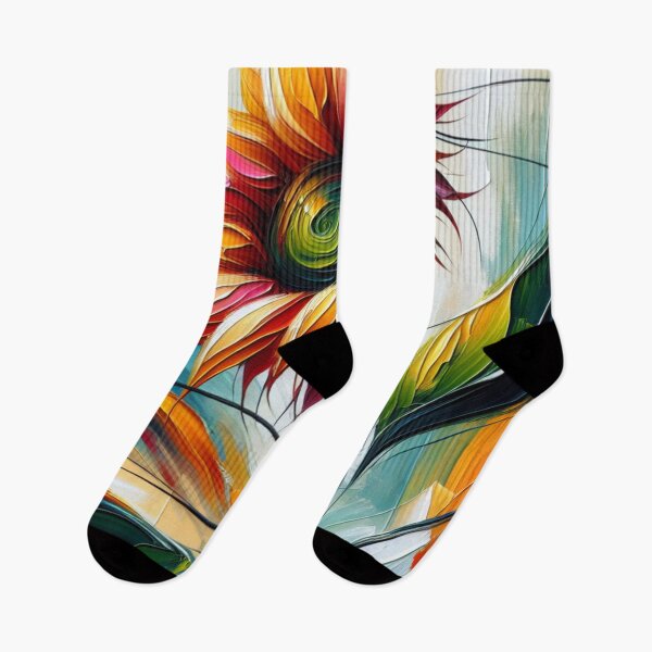 Artikelvorschau, Rote und orange Sommersonnenblume entworfen und verkauft von AnalajiaDesigns.