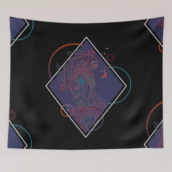 Item preview, Geometric Fantasy Portrait, Elara (Purple) designed and sold by thecakelin.