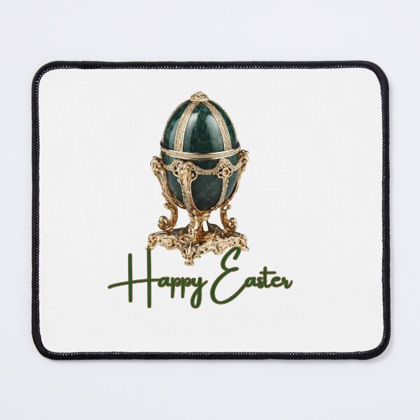 Item preview, Posh green Easter egg with  happy easter designed and sold by Coolparrotgirl.