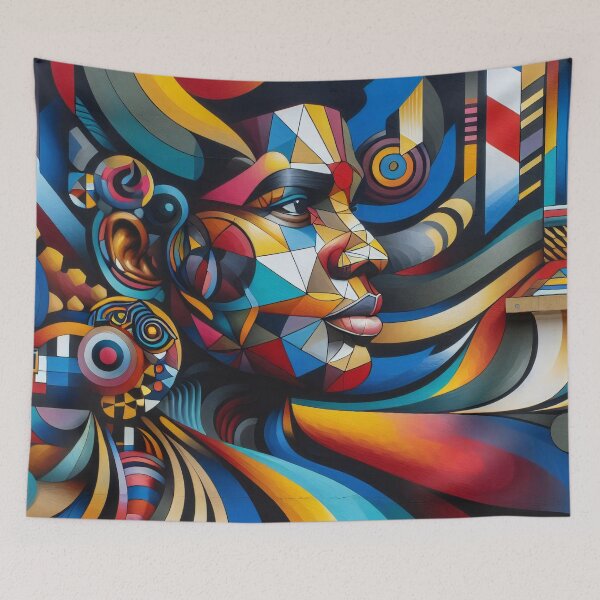 Item preview, Vibrant Soul: Cubist Dreams in a Modern Abstract designed and sold by ArtComixHaven.