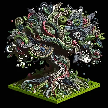 Artwork thumbnail, Tree Abstract by artcreatedbybill