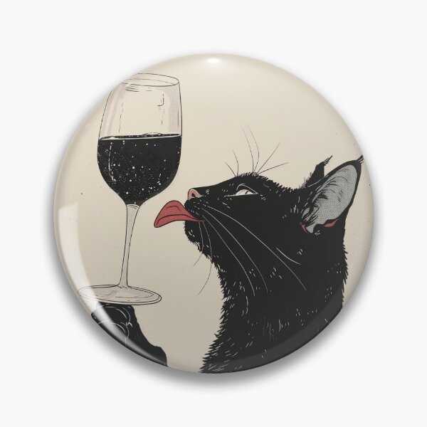 Aperçu de l'œuvre Chat noir avec du vin créée et vendue par sheprint.