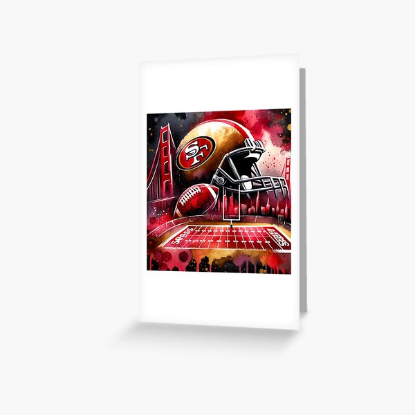 Aperçu de l'œuvre Fan Art aquarelle des 49ers créée et vendue par OooWeeArt.