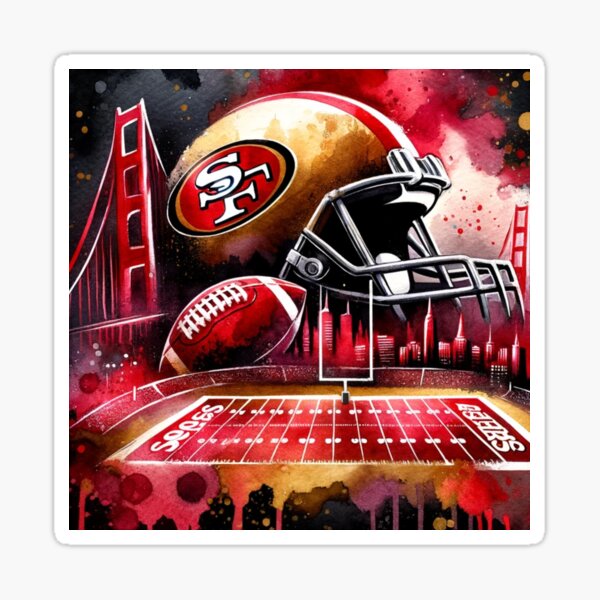 Item preview, 49ers Watercolor Fan Art designed and sold by OooWeeArt.