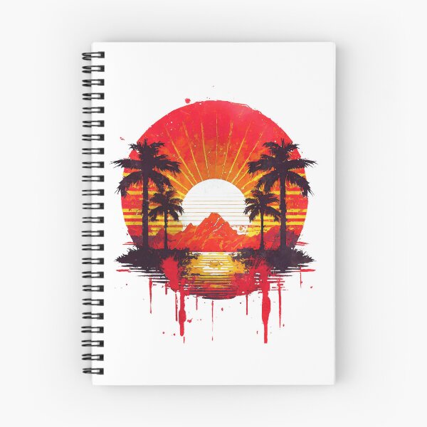 Item preview, Synthwave Sunset with Palms designed and sold by Synthwave Poem.