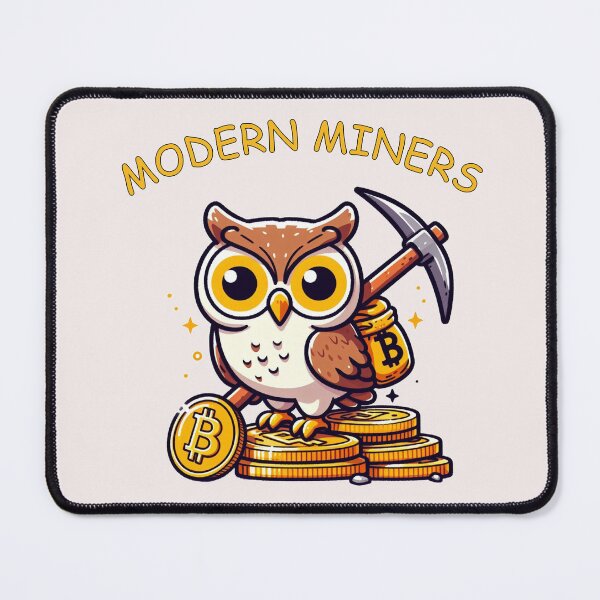 Item preview, Mining Bitcoin Owl designed and sold by LemuellTrends.