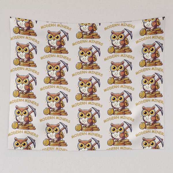 Item preview, Mining Bitcoin Owl designed and sold by LemuellTrends.