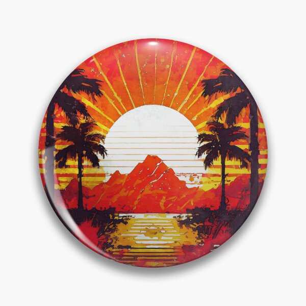 Item preview, Synthwave Sunset with Palms designed and sold by Synthwave Poem.