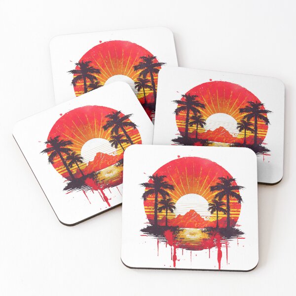 Item preview, Synthwave Sunset with Palms designed and sold by Synthwave Poem.