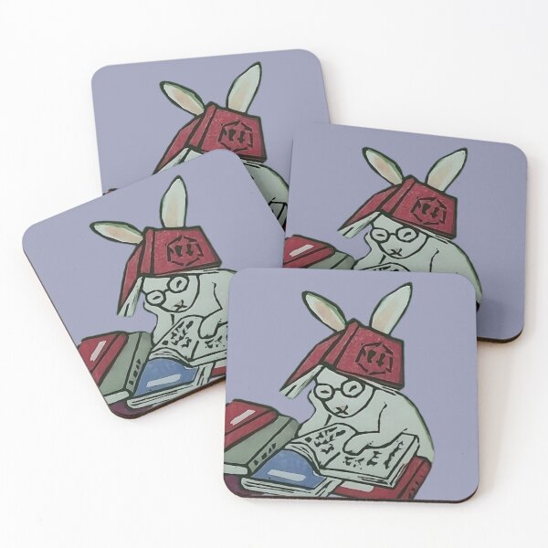 Item preview, Bunny Studying Bookplate designed and sold by gliyj.