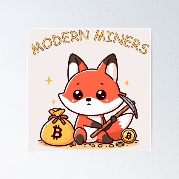 Item preview, Mining Bitcoin Fox designed and sold by LemuellTrends.