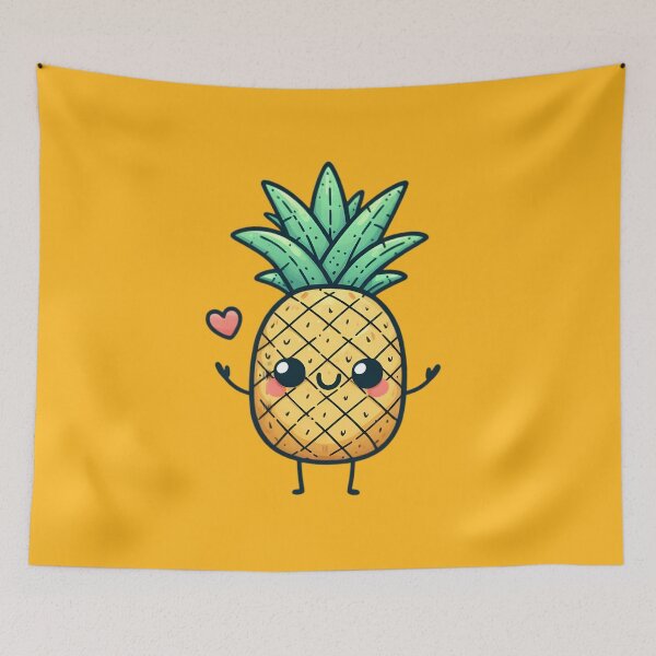 Item preview, Cute Anthropomorphic Pineapple designed and sold by Delamoon.