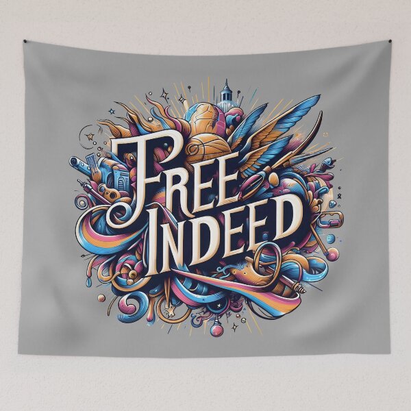 Item preview, Free Indeed, typography designed and sold by maxmaj.