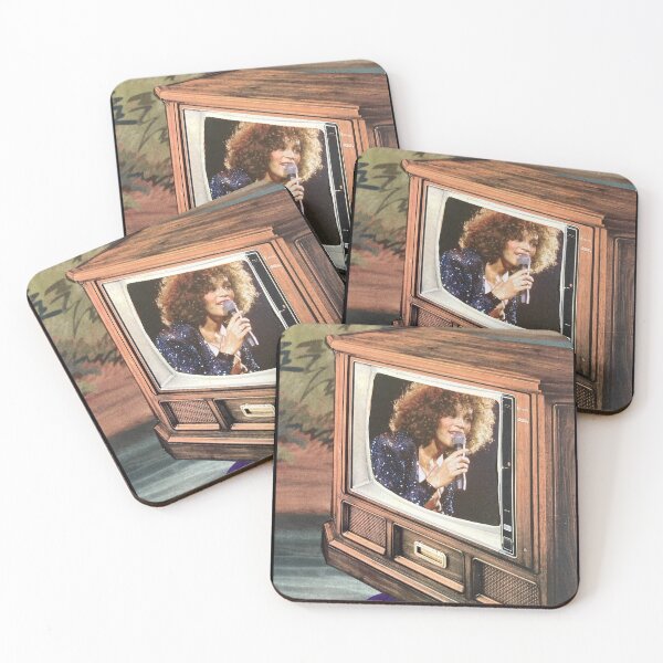 Item preview, Whitney Houston vintage tv collage designed and sold by Hannah Coward.