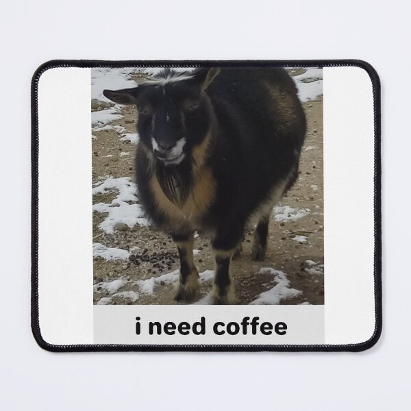 Item preview, Tired Sleepy Nigerian Dwarf Goat 'Pip' Coffee designed and sold by Abby Art Studio.