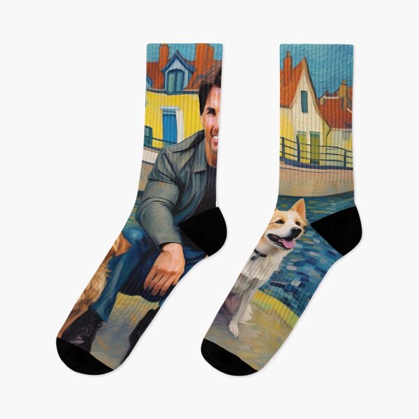 Item preview, Tom Cruise And Two Dogs At River houses Zoo Pals designed and sold by sportsimpact.