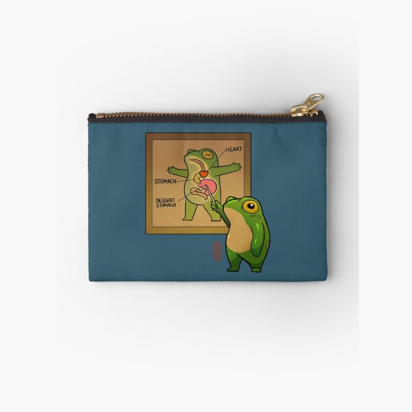 Item preview, cute pudgy frog showing dessert stomach diagram asian artwork designed and sold by DingHuArt.