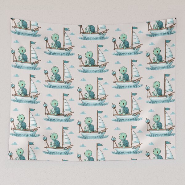Item preview, Turtle on Sailboat designed and sold by LemuellTrends.