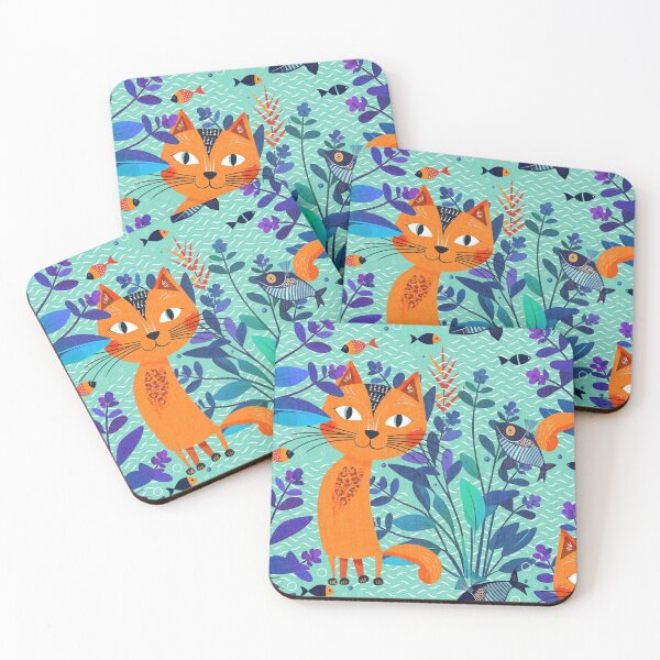 Item preview, Orange Cat goes Fishing  designed and sold by Veata.