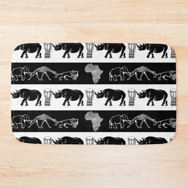 Item preview, Black and White African Wildlife Print designed and sold by Vintage Eclectic Visuals.
