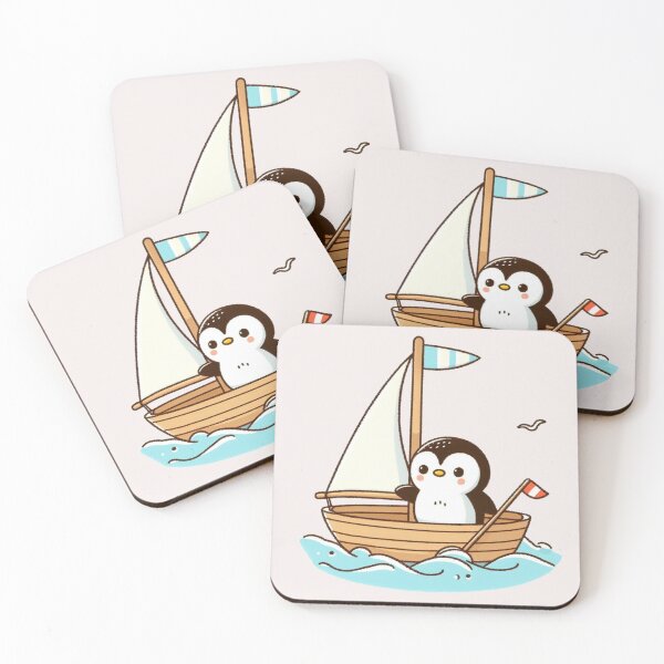 Item preview, Penguin on Sailboat designed and sold by LemuellTrends.