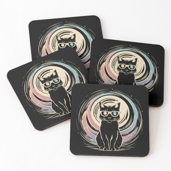 Item preview, Solar Eclipse Cat Wearing Solar Eclipse Glasses designed and sold by bluel_evin.