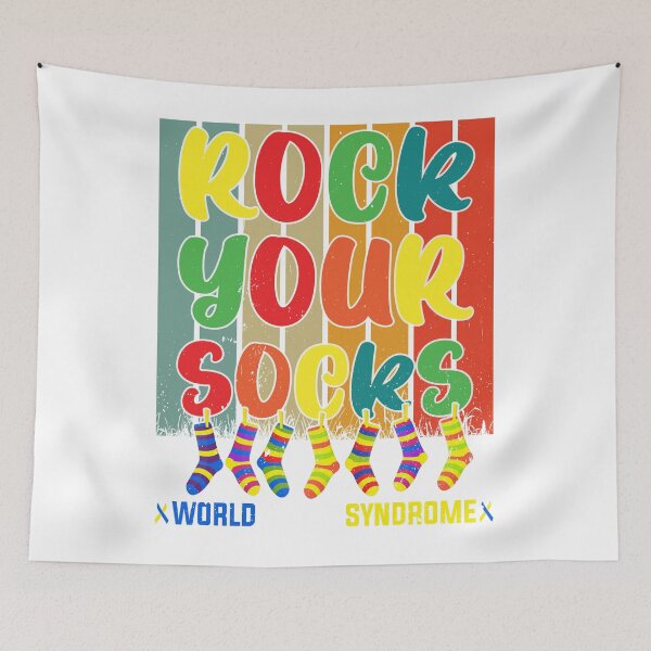 Item preview, Rock Your Socks Ventage World Down Syndrome Day designed and sold by Goo2design.