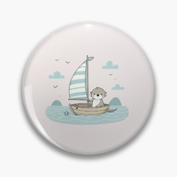 Item preview,  Otter on Sailboat designed and sold by LemuellTrends.