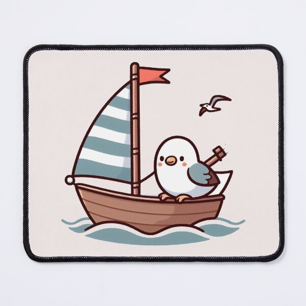 Item preview, Seagull on Sailboat designed and sold by LemuellTrends.