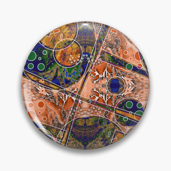 Item preview, Other World Colorful Geometry (Orange and Blue) designed and sold by thecakelin.