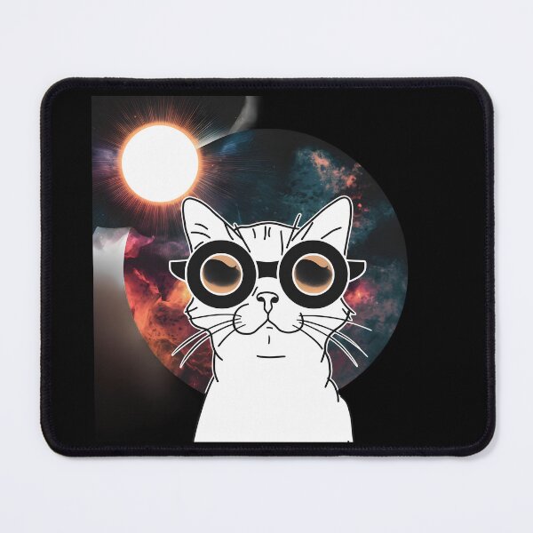 Item preview, Solar Eclipse Cat Wearing Solar Eclipse Glasses designed and sold by FurRealStudioCo.
