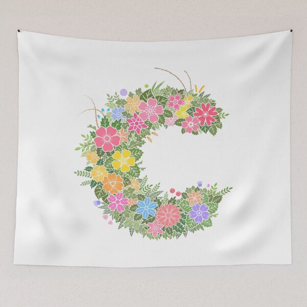 Artikelvorschau, Blumenbuchstabe „C“ WeArePrettierThanFlowers entworfen und verkauft von birthflower.