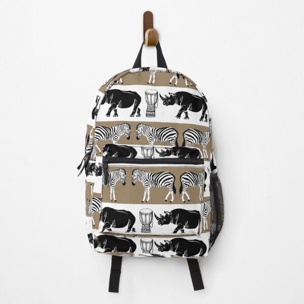 Item preview, Zebra and Rhino Safari Animal Pattern designed and sold by Vintage Eclectic Visuals.