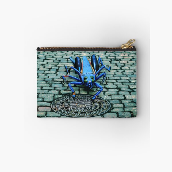Item preview, Giant Blue Grasshopper on Cobblestone Street - dePace' designed and sold by mrpropcake.