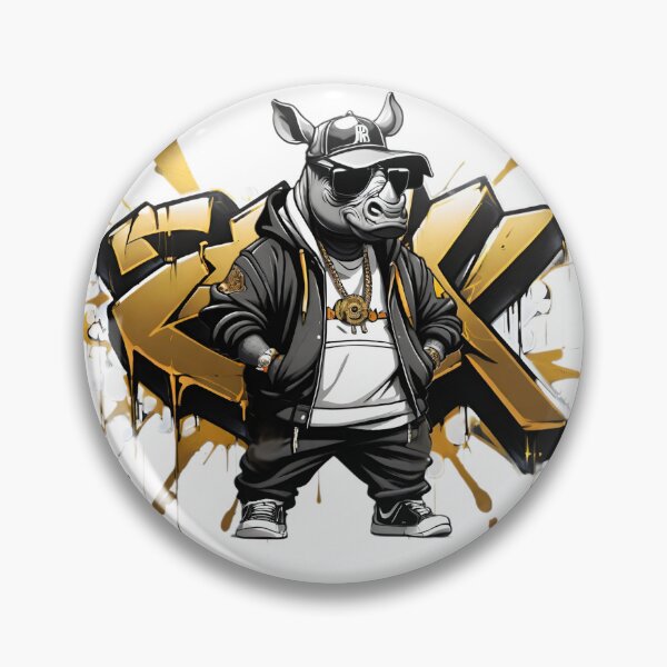 Artikelvorschau, Cooles Nashorn, urbanes Graffiti entworfen und verkauft von DMiracleStore.