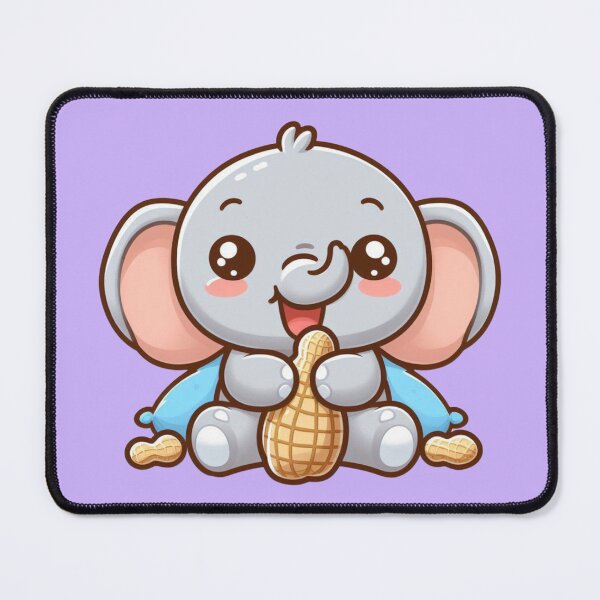 Item preview, Peanut Paradise: Kawaii Elephant Snacking on Peanuts designed and sold by TDKCustoms.