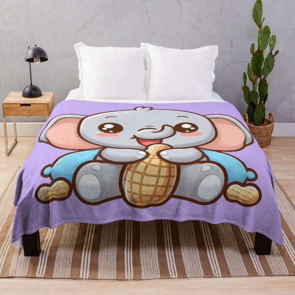 Item preview, Peanut Paradise: Kawaii Elephant Snacking on Peanuts designed and sold by TDKCustoms.