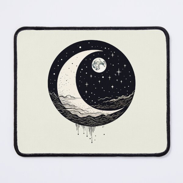 Item preview, Aesthetic Paster moon  with stars  designed and sold by Catophile.