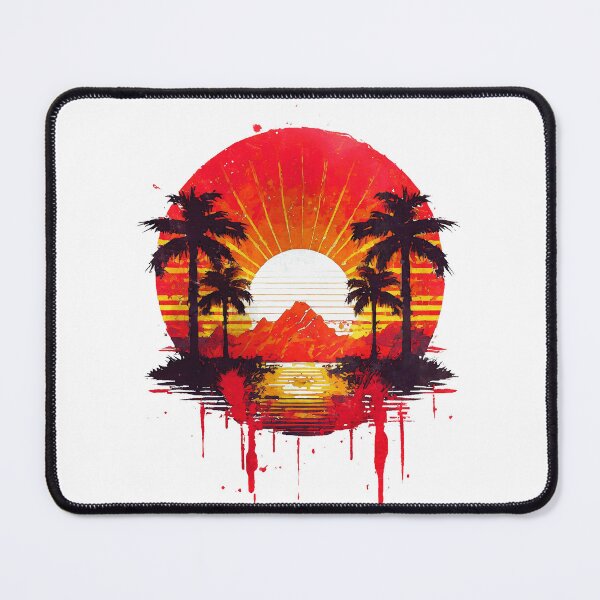 Item preview, Synthwave Sunset with Palms designed and sold by Synthwave Poem.