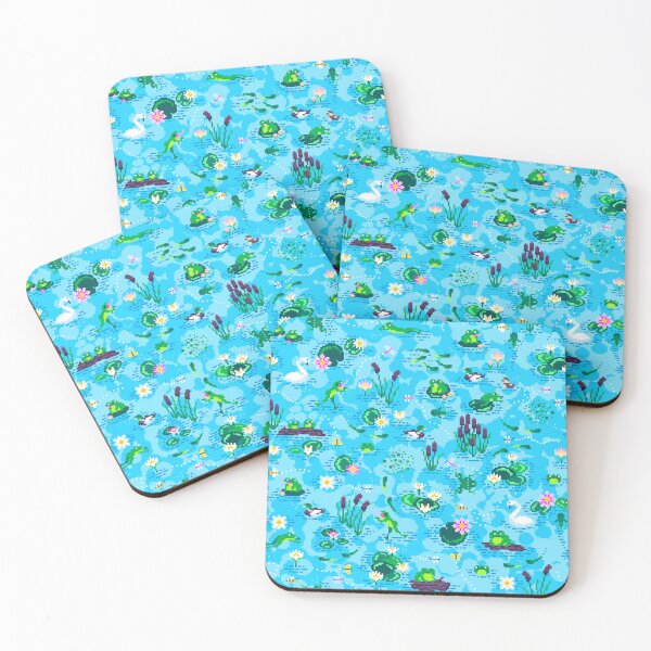 Item preview, A Very Froggy Frog Pond Pixel Art designed and sold by HeatherUnderground.