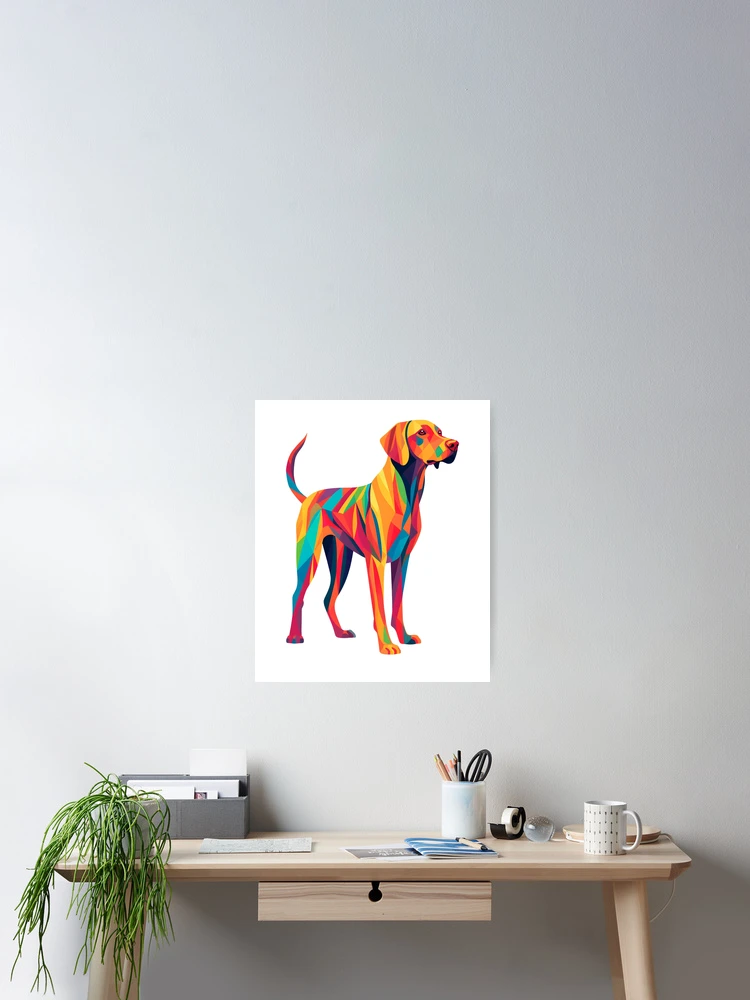 Thumbnail 2 von 3, Poster, Colorful Pop Art Vizsla designt und verkauft von Ripper19.