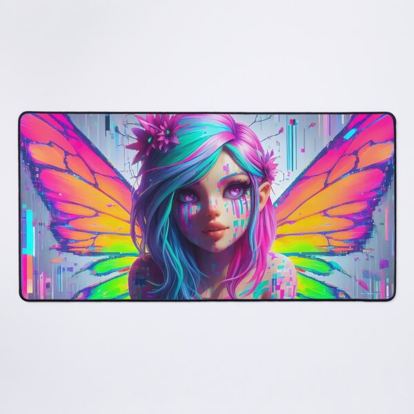 Item preview, Neon Glitch Butterfly Fairy designed and sold by Shelley Noel.