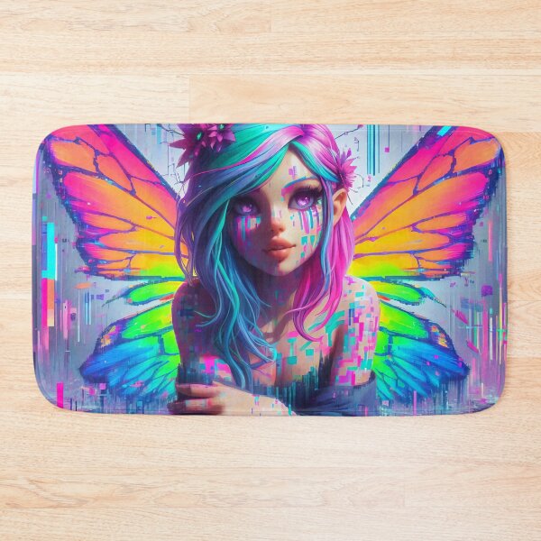 Item preview, Neon Glitch Butterfly Fairy designed and sold by Shelley Noel.
