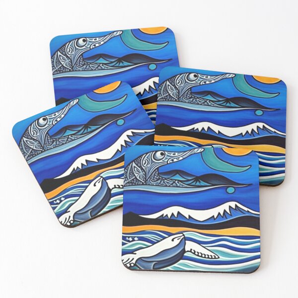 Item preview, Abstract Classic Vintage Ocean Waves and Whales designed and sold by TheDarkWardrobe.
