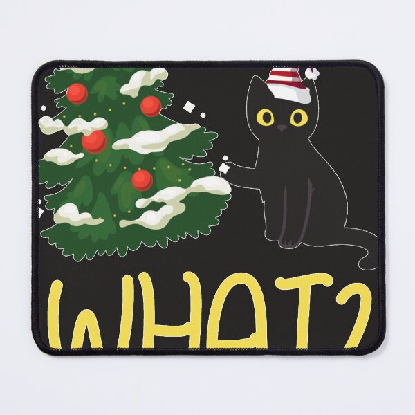 Item preview, Black Cat Pushing Christmas Ree Over Funny What    designed and sold by spvgapjtv.