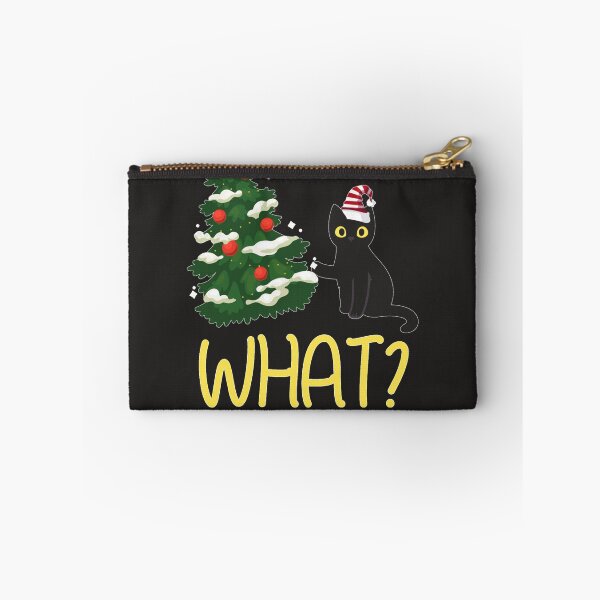 Item preview, Black Cat Pushing Christmas Ree Over Funny What    designed and sold by spvgapjtv.