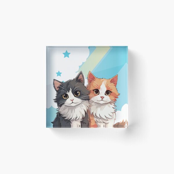 Item preview, TWO CUTE CARTOON KITTEN  designed and sold by TeyMank.