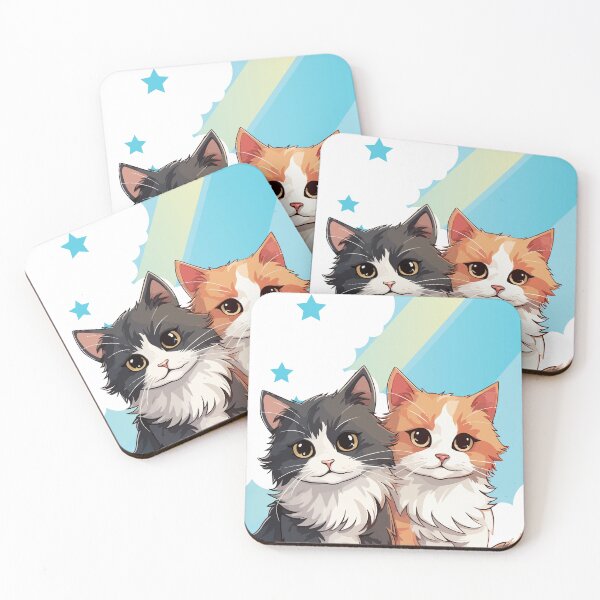 Item preview, TWO CUTE CARTOON KITTEN  designed and sold by TeyMank.